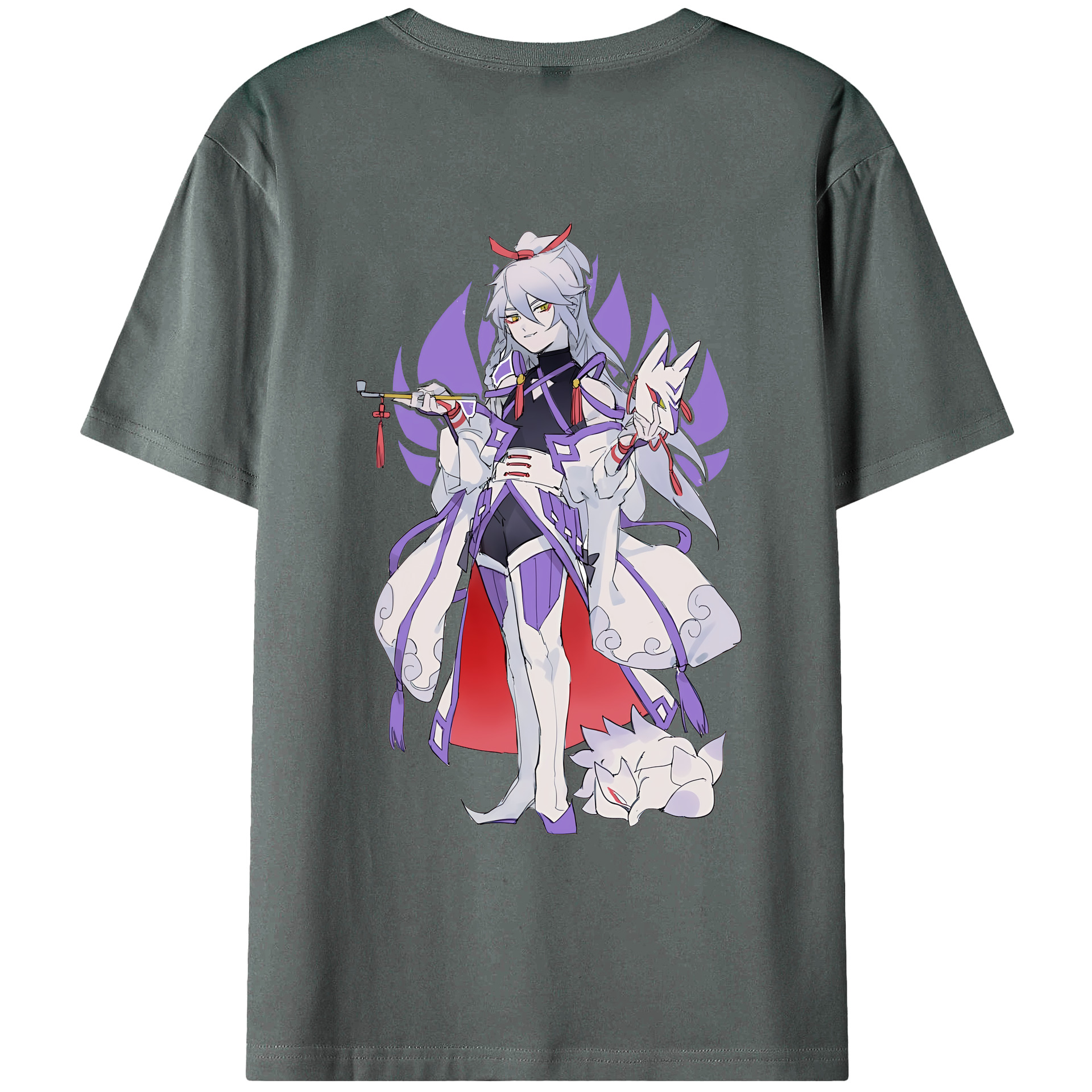 （画像用） 妖怪ウォッチ Yo-kai Watch 綿100％ メンズ半袖Tシャツ（バックプリント） 通気性